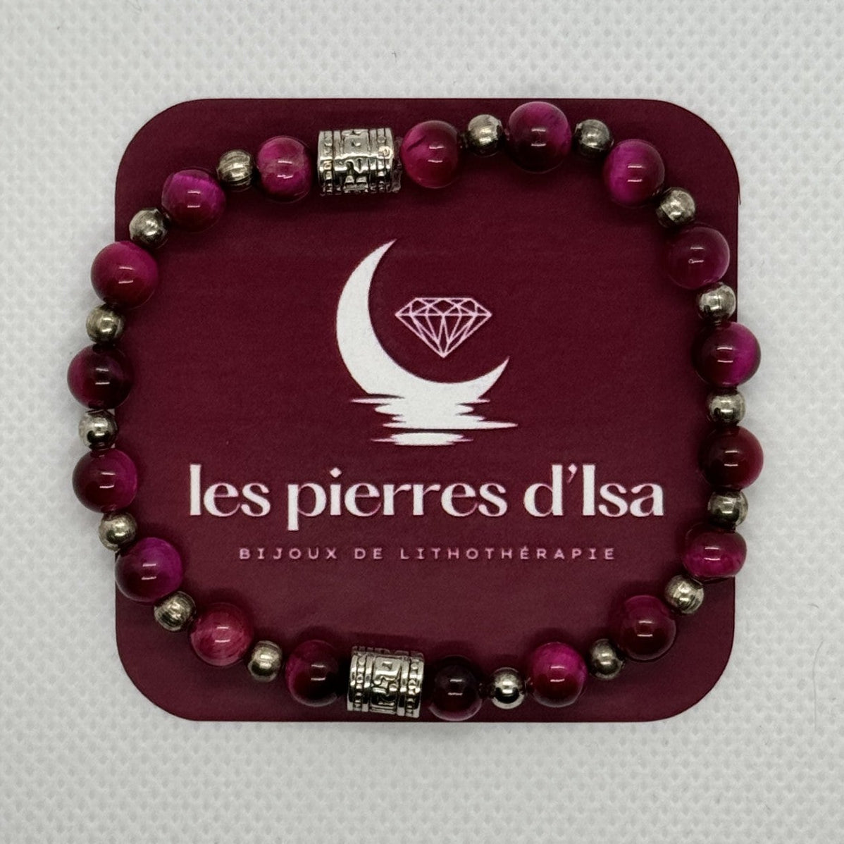 Bracelet Œil du Tigre rose