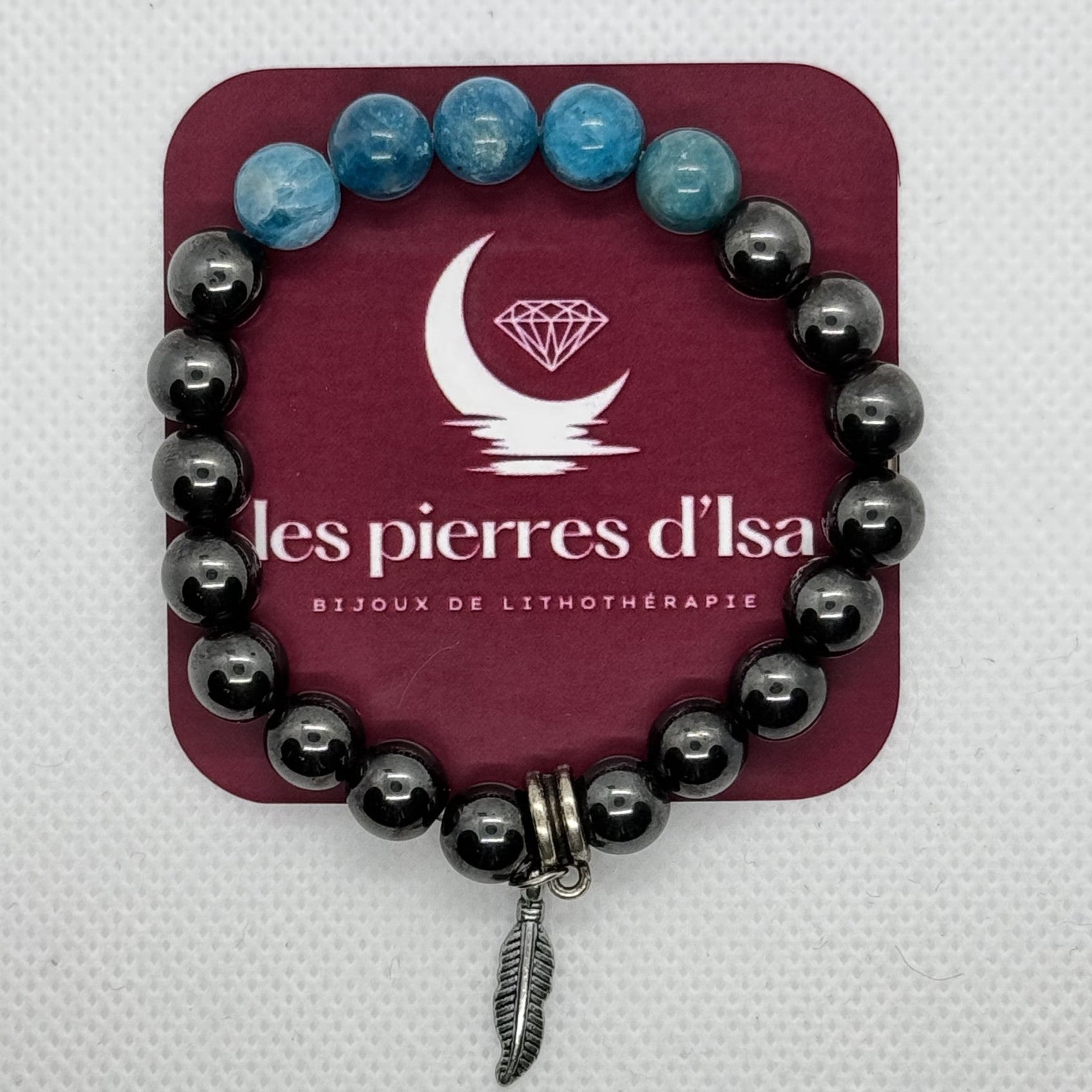 Bracelet en Hématite et Apatite