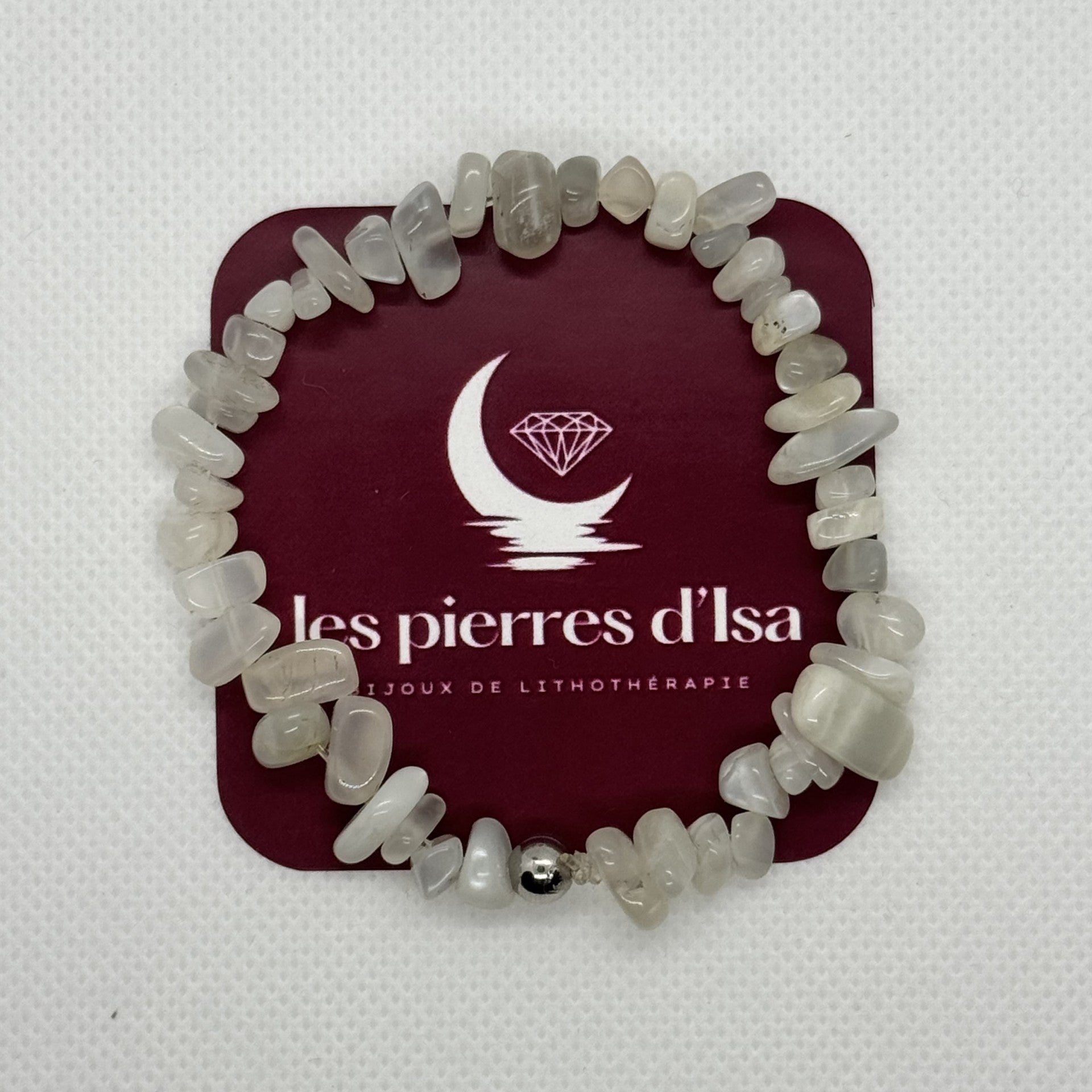 Bracelet Pierre De Lune "perles chips"