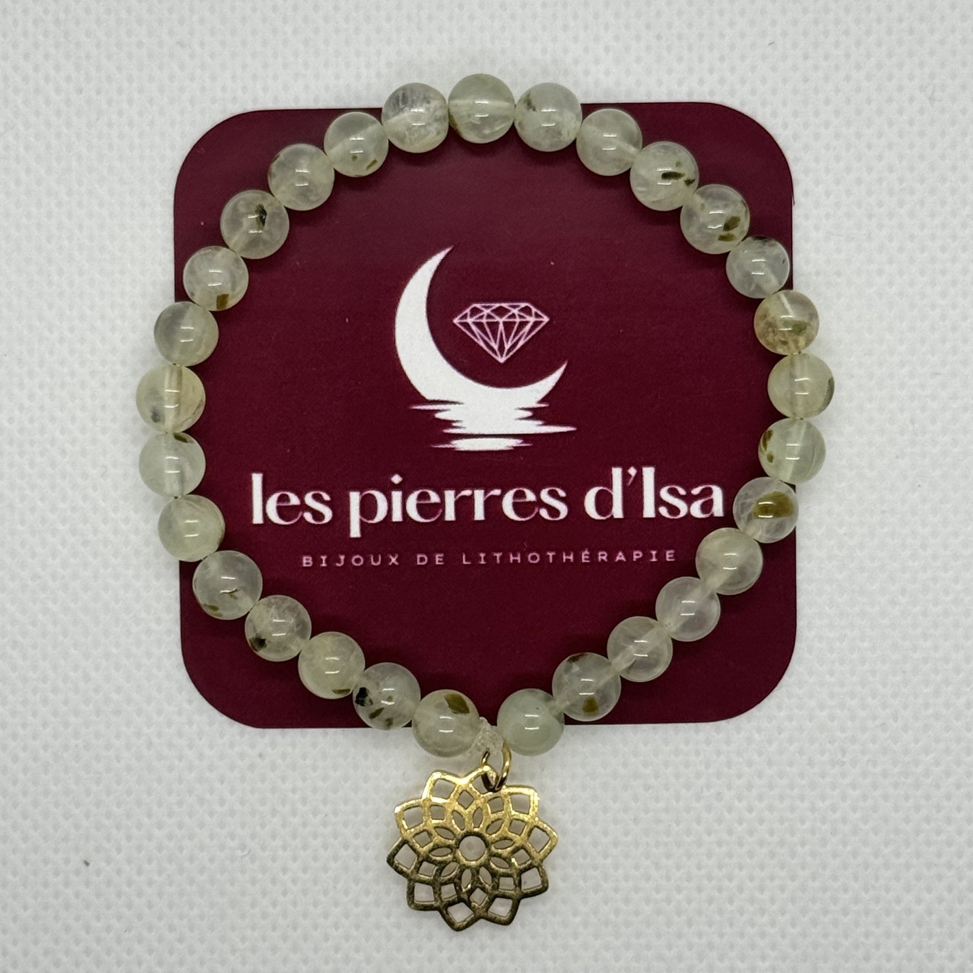 Bracelet Préhnite "Lotus"