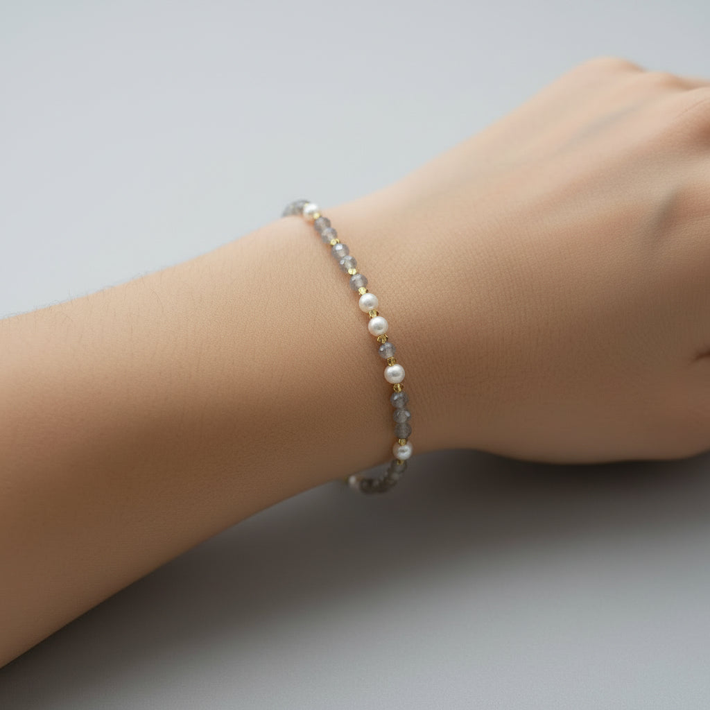 Bracelet Labradorite facetté