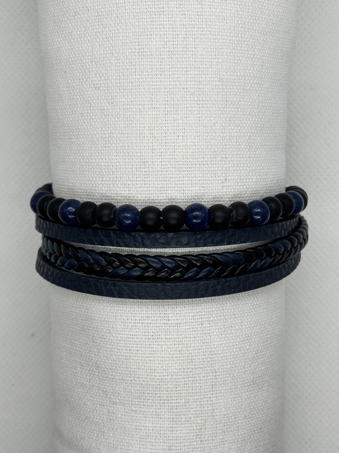 Bracelet Homme Lapis lazuli et Tourmaline