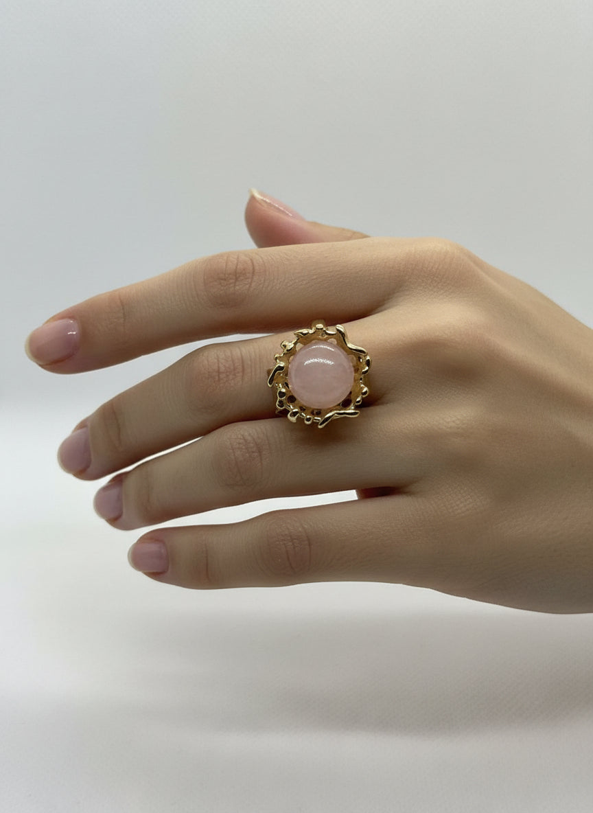 Bague Quartz Rose