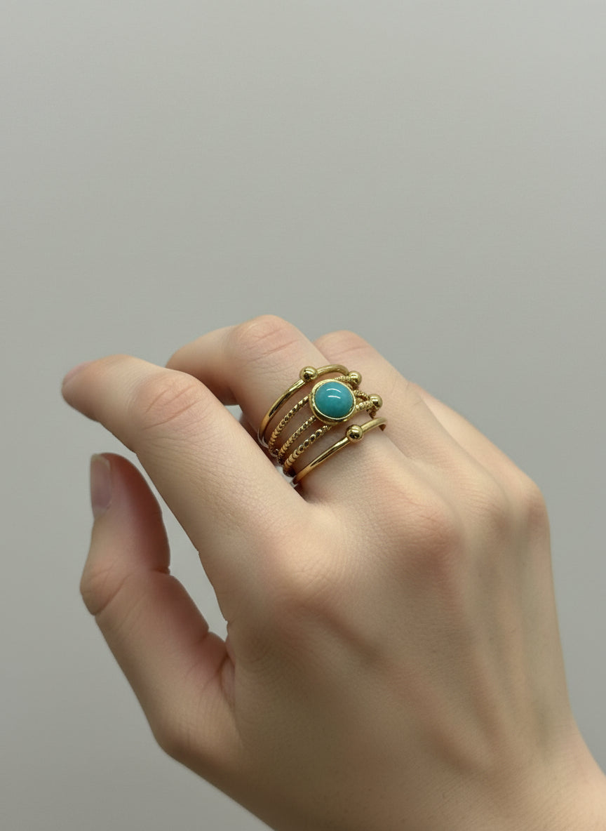 Bague Amazonite