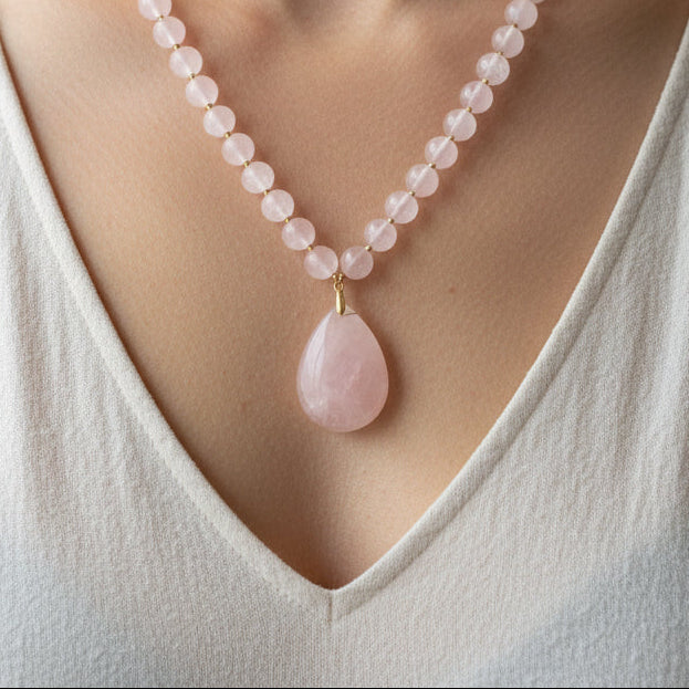 Collier Quartz Rose