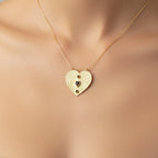 Collier "Coeur" Obsidienne Noire