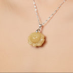 Collier Agathe Jaune "Lotus"
