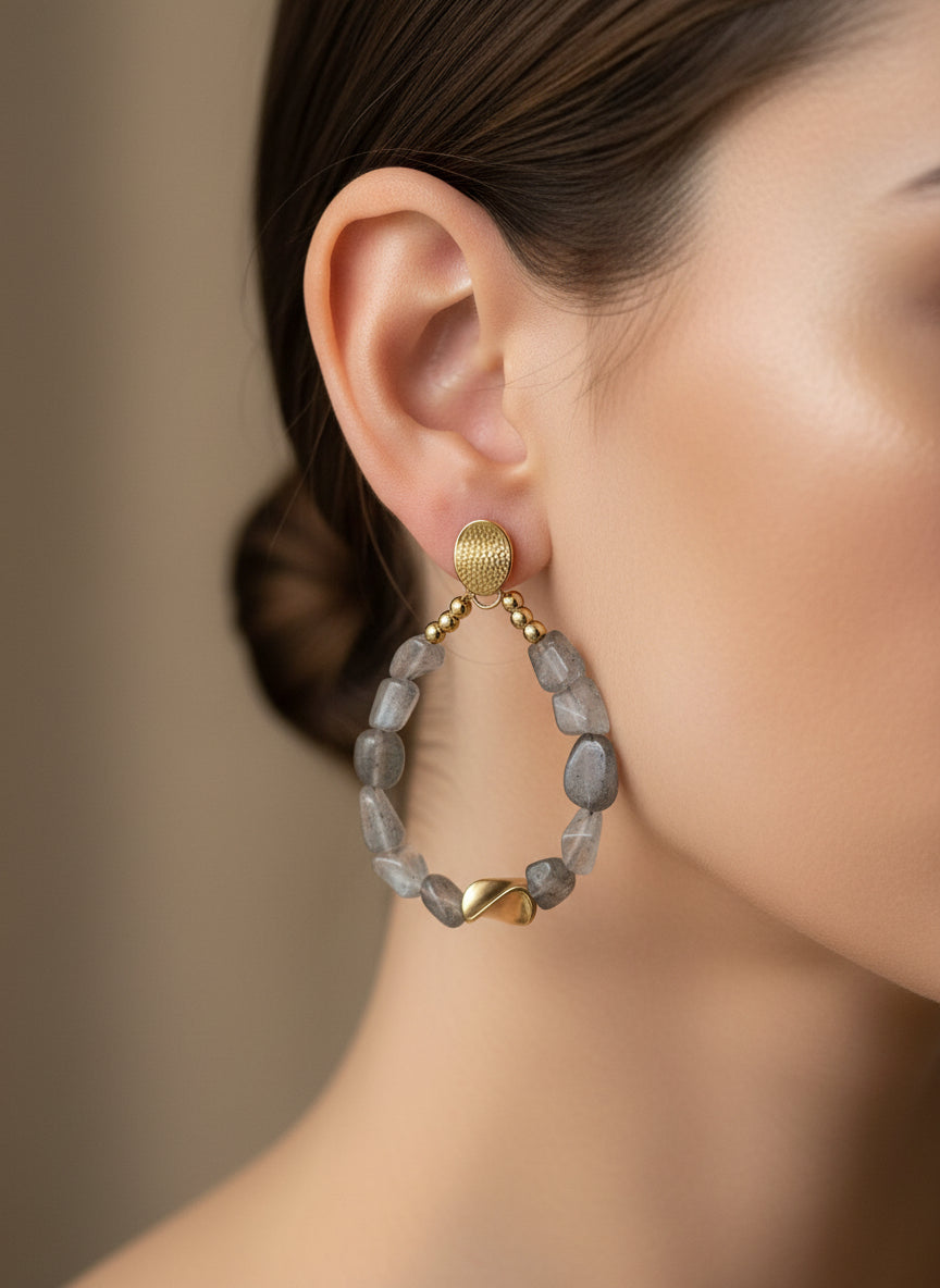 Boucles d'oreilles Labradorite